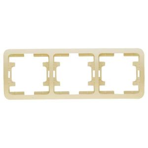 Рамка 3-м Mimoza горизонт. крем Makel 32013