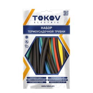 Набор трубок термоусадочных 2/1 100мм 21шт (7 цветов по 3шт) TOKOV ELECTRIC TKE-THK-2-0.1-7С