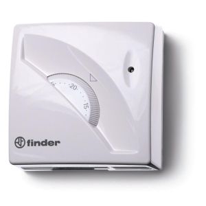 Термостат комнатный 1СО 16А монтаж на стену поворотная ручка бел. FINDER 1T010