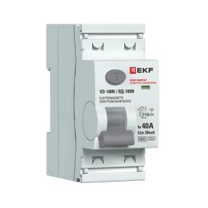 Выключатель дифференциального тока 2п 40А 30мА тип A 6кА ВД-100N электромех. PROxima EKF E1026MA4030