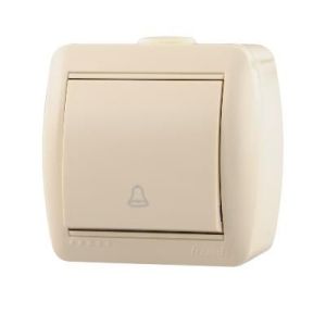 Кнопка звонка ОП Nata крем. LEZARD 710-0300-103