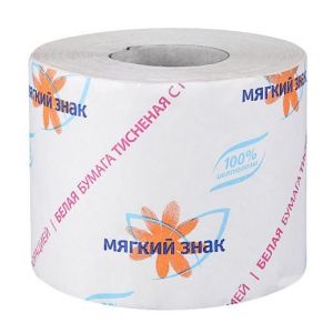 Бумага туалетная «Мягкий знак» 54м бел. ТУАЛ935