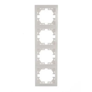 Рамка 4-м Mira вертикал. бел. LEZARD 701-0200-154