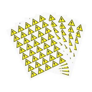 Наклейка знак электробезопасности «Опасность поражения электротоком» 50х50х50мм (уп.50шт) Rexant 56-0006-2