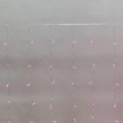Гирлянда светодиодная «Светодиодный Дождь» 3х2м LED роз. 12Вт 230В IP20 свечение с динамикой прозр. провод Neon-Night 235-097