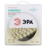 Комплект светодиодной ленты 2835kit-4.8-60-12-IP20-2700 тепл. бел. 12В (в комплекте: LED лента на двустороннем скотче; источник питания; коннекторы) (уп.5м) Эра Б0043062