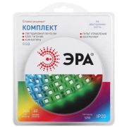 Комплект светодиодной ленты 5050kit-14.4-60-12-IP20-RGB разноцвет. 12В (в комплекте: LED лента на двустороннем скотче; источник питания; контроллер; пульт управления; коннекторы) (уп.5м) Эра Б0043067