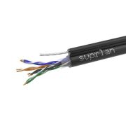 Кабель витая пара U/UTP кат.5E 4х2х24AWG solid Cu PE Out. T-FG8 Premium трос (м) SUPRLAN 01-0308-1