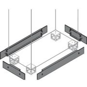 Фланец цоколя бок. 100х500мм (уп.2шт) ABB ZN5000