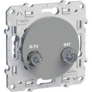 Розетка телевизионная оконечная TV/R/SAT СП Odace механизм алюм. SchE S53R455