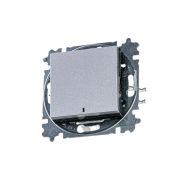 Выключатель 1-кл. СП Levit IP20 с подсветкой серебр./дым. черн. ABB 2CHH590146A6070