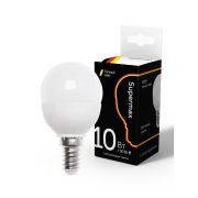 Лампа светодиодная Supermax 10Вт шар 45мм E14 230В 3000К КОСМОС Sup_LED10wGL45E1430