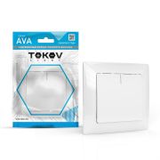 Выключатель 1-кл. СП AVA 10А IP20 с индикатором в сборе бел. TOKOV LIGHT TKL-AV-V1IF-C01