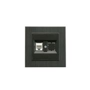 Розетка компьютерная CAT 5+гнездо Karea LINE STAR чер. Makel 86054035