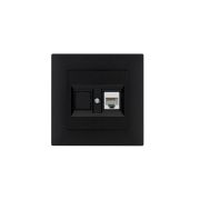 Розетка компьютерная CAT 5+гнездо Karea RIZZ STAR чер. Makel 88054035