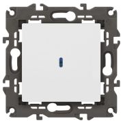 Выключатель 1-кл. СП Elegance 14-1102-01 10А IP20 250В 10AX с подсветкой механизм бел. Эра Б0034215