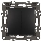 Переключатель 2-кл. СП Elegance 14-1106-05 10А IP20 250В 10AX механизм антрацит Эра Б0034247
