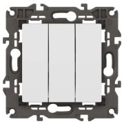 Выключатель 3-кл. СП Elegance 14-1107-01 10А IP20 250В 10AX механизм бел. Эра Б0034249