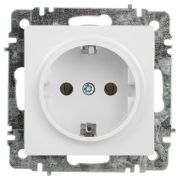 Розетка Intro Accent 6-202-01 2P+E Schuko 16А-250В IP20 СУ AL/CU бел. Intro Б0063678