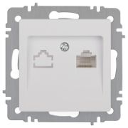 Розетка Intro Accent 6-303-01 информационная RJ45 IP20 СУ бел. Intro Б0063624