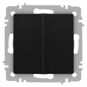 Переключатель Accent 6-107-05 двойн. 10А-250В IP20 СУ AL/CU антрацит Intro Б0063564