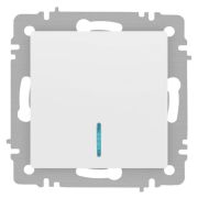 Выключатель Accent 6-102-01М с подсветкой 10А-250В IP20 СУ AL/CU бел. матов. Intro Б0063466