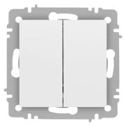 Выключатель Accent 6-104-01М двойн. 10А-250В IP20 СУ AL/CU бел. матов. Intro Б0063456