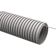 Труба гофрированная ПВХ d25мм с протяжкой сер. ELASTA (уп.15м) IEK CTG20-25-K41-015I
