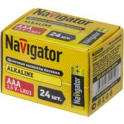 Элемент питания алкалиновый AAA/LR03 14 059 NBT-NPE-LR03-BOX24 (уп.24шт) Navigator 14059