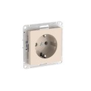 Розетка AtlasDesign 16А с заземл. быстрозажим. клем. механизм беж. SE ATN000243S