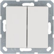 Кнопка 2-кл. 10А IP20 с переключающим контактом механизм бел. глянцевый Jasmart G3020W