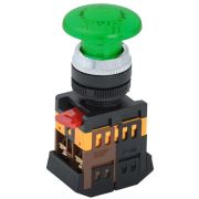 Кнопка «Грибок» AELA-22 d22мм 1з+1р 240В неон зел. IEK BBG20-AELA-K06