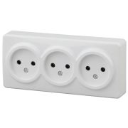 Розетка 3-м ОП Эра Эксперт 11-2207-01 16А IP20 250В 3х2P бел. Эра Б0020697