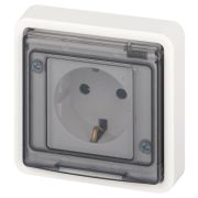 Розетка Эксперт 11-2522-01 2P+E IP55 шторки 16А-250В СУ бел. Эра Б0063281