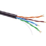 Кабель витая пара неэкранир. F/UTP кат.5E 4 пары светостабилизирован. ПЭ цвет внешн. оболочки черн. (уп.305м) (кор.) DKC RN5EUUKPEBK