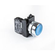 Кнопка нажимная круглая син. (1НО) EMAS CM100DM
