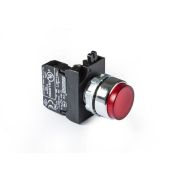 Кнопка нажимная круглая выступающая CM200HK (1НЗ) красн. EMAS CM200HK