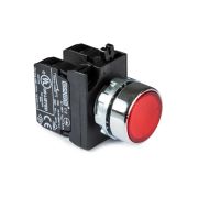Кнопка с подсветкой-светодиод CM162DК (1НО+1НЗ) красн. EMAS CM162DK