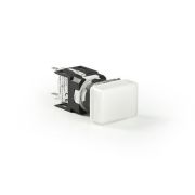 Арматура сигнальная 16мм прямоугольная 12-24 AC/DC бел. EMAS D050DXB