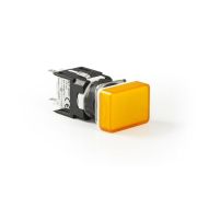 Арматура сигнальная 16мм прямоугольная 12-24 AC/DC желт. EMAS D080DXS