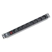 Блок евророзеток для 19дюйм шкафов 10А PDU-8P 8 розеток CABEUS 2402c