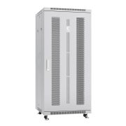 Шкаф монтажный телекоммуникационный напольн. ND-05C-27U60/60 19дюйм 27U 600х600х1388мм для распределит. и серверн. оборудования; передн. и задн. перфорир. двери ручка с замком RAL 7035 сер. Cabeus 7885c