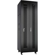 Шкаф монтажный телекоммуникационный напольн. ND-05C-47U60/120-BK 19дюйм 47U 600х1200х2277мм для распределит. и серверн. оборудования; передн. и задн. двойн. перфорир. двери ручки с замком RAL 9004 черн. Cabeus 9753c