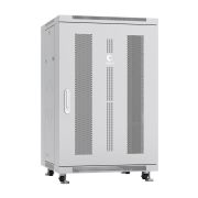 Шкаф монтажный телекоммуникационный напольн. ND-05C-18U60/100 19дюйм 18U 600х1000х988мм для распределит. и серверн. оборудования; передн. и задн. перфорир. двери ручка с замком RAL 7035 сер. Cabeus 7883c