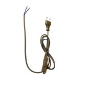 Провод с евроштекером с выключателем 2м 2х05кв.мм 2.5А зол. Duwi 28572 4