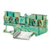 Клемма заземления зажим push-in 4 точки подключения 2.5кв.мм DKC VPR-2.5-QUATTRO-PE