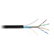 Кабель витая пара F/UTP кат.5E 4х2х24AWG solid PE OUTDOOR черн. (уп.305м) NETLAN EC-UF004-5E-PE-SW-BK