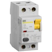 Выключатель дифференциального тока (УЗО) 2п 16А 10мА тип AC ВД1-63 IEK MDV10-2-016-010