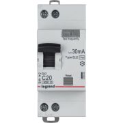 Выключатель автоматический дифференциального тока 2п (1P+N) C 20А 30мА тип AC 6кА RX3 Leg 419400