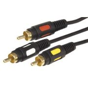 Шнур 3RCA Plug - 3RCA Plug 3м (GOLD) (уп.10шт) Rexant17-0214